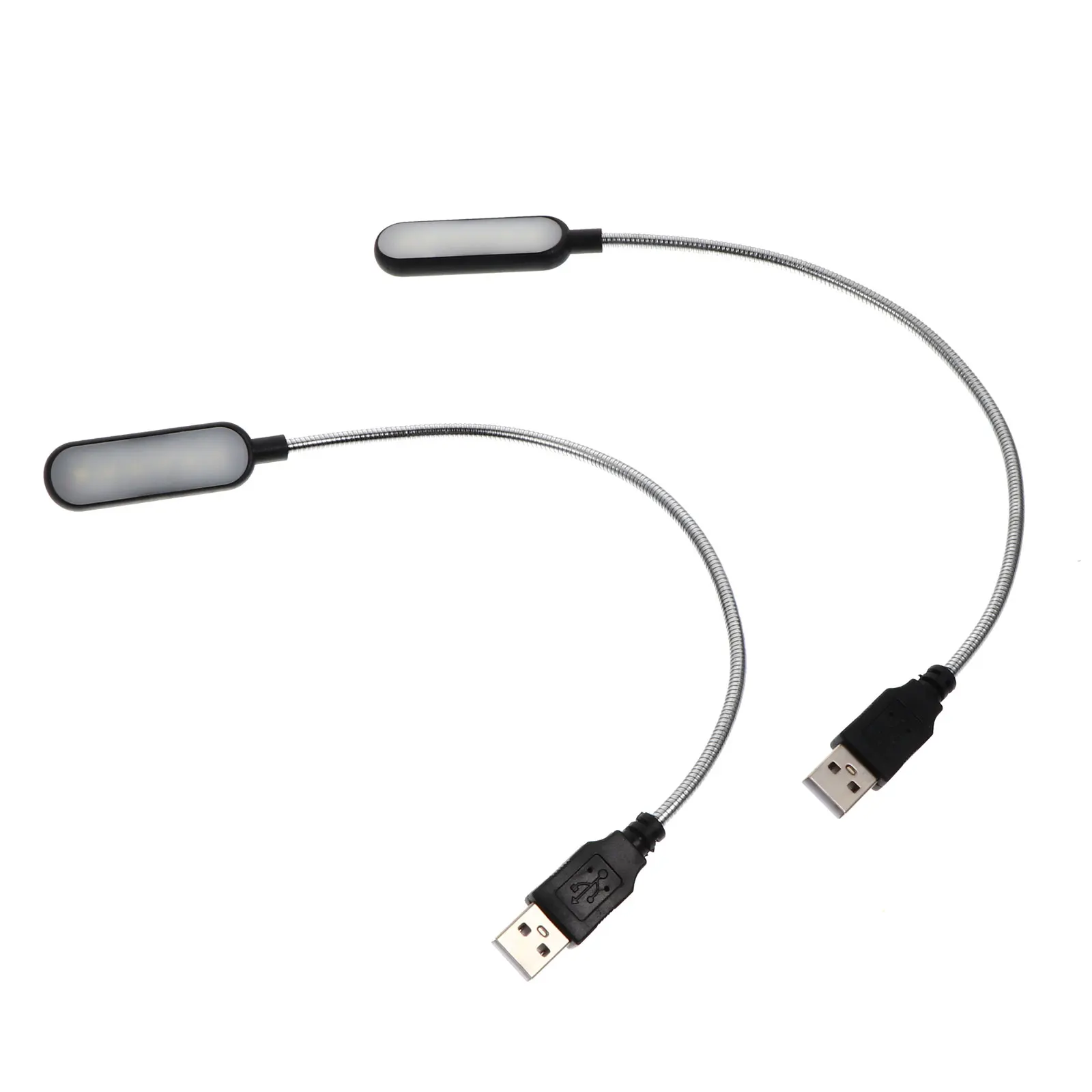 

Portable USB Light Laptop Computer Lights for Desktop Black Metal Hose Mini Led