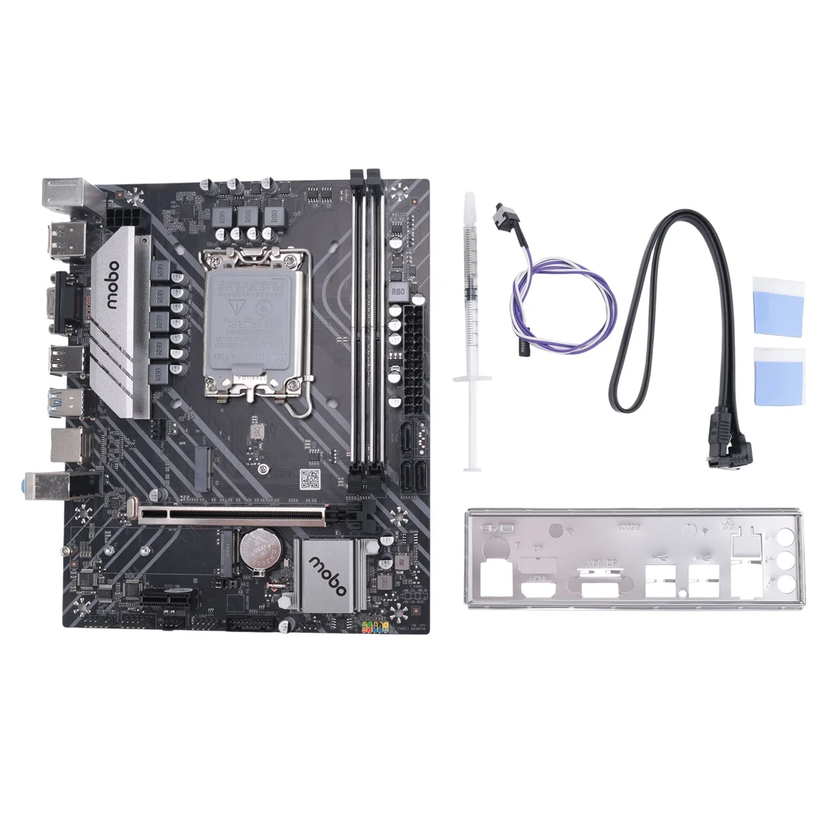 H610 Motherboard+Thermal Pad+Thermal Grease LGA1700 DDR4 Gigabit LAN for G6900 G7400 I3 12100 I5 12500 12Th