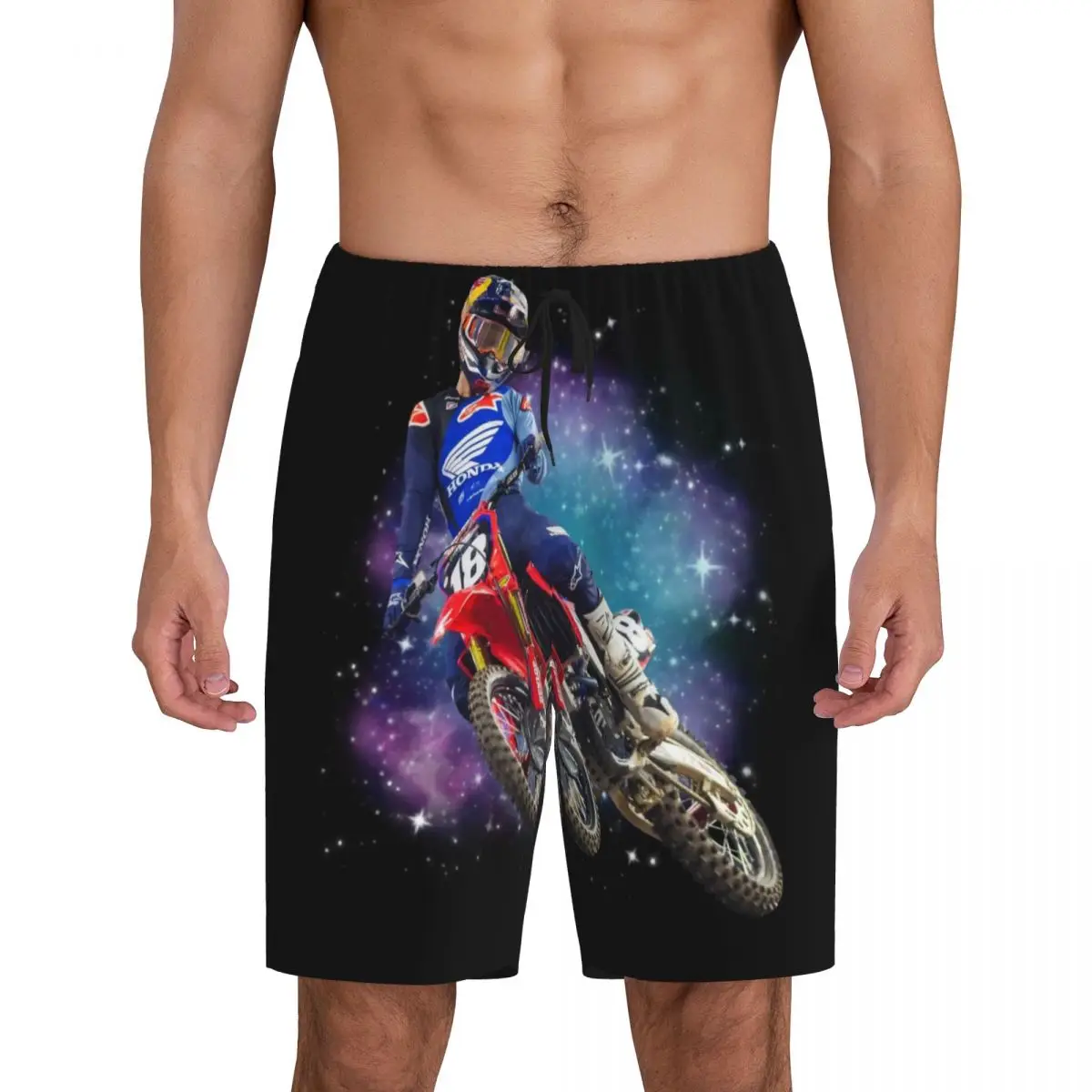 

Мужские короткие пижамные штаны Custom Jett Lawrence Motorcross Champions, шорты для сна и отдыха, пижамные штаны