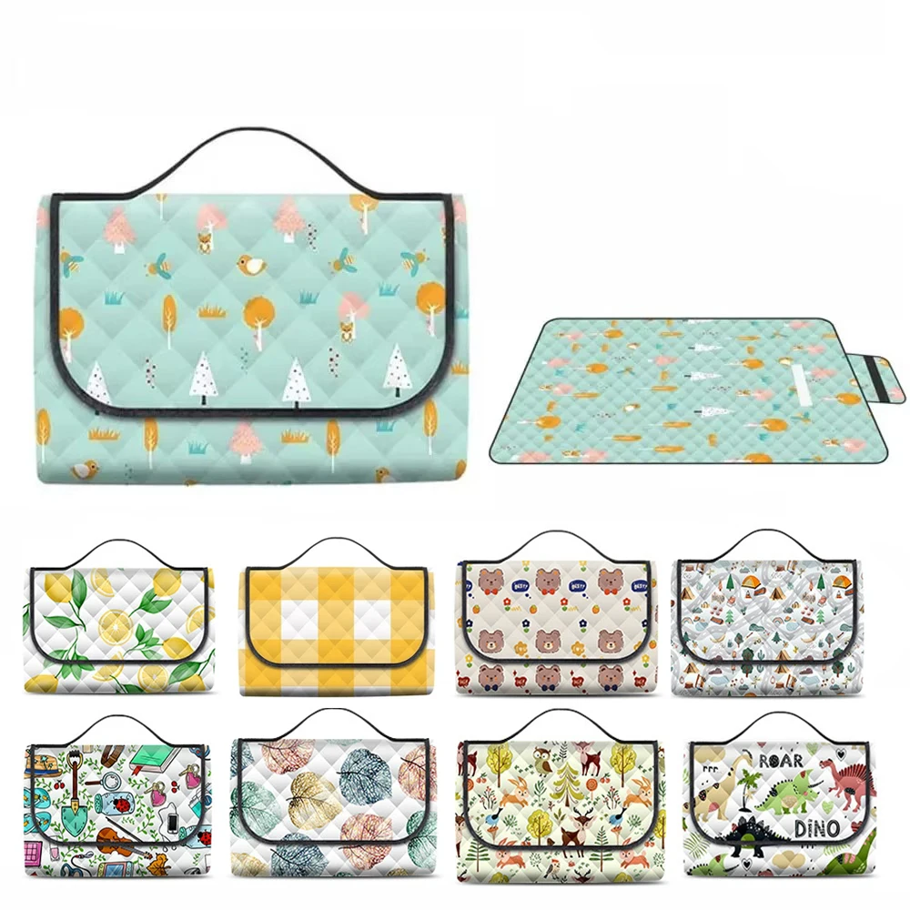 Picnic Mat Thickened Waterproof Beach Blanket Camping Tent Grassland Mat Outdoor Camping Floor Mat Sleeping Pad