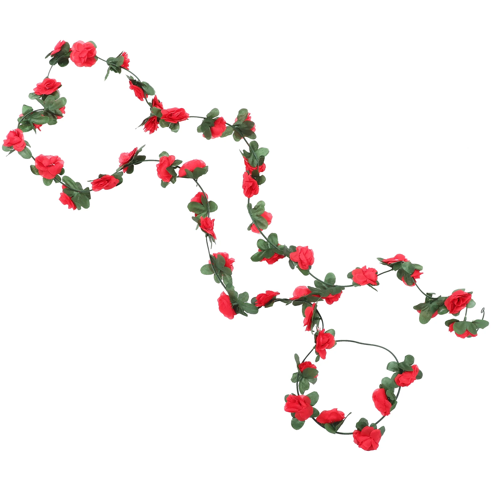 

6 Pcs Simulated Green Plant Rose Vine Artificial Plants Hanging Outdoors Decorative Flowers Decoration Wreath Greenery