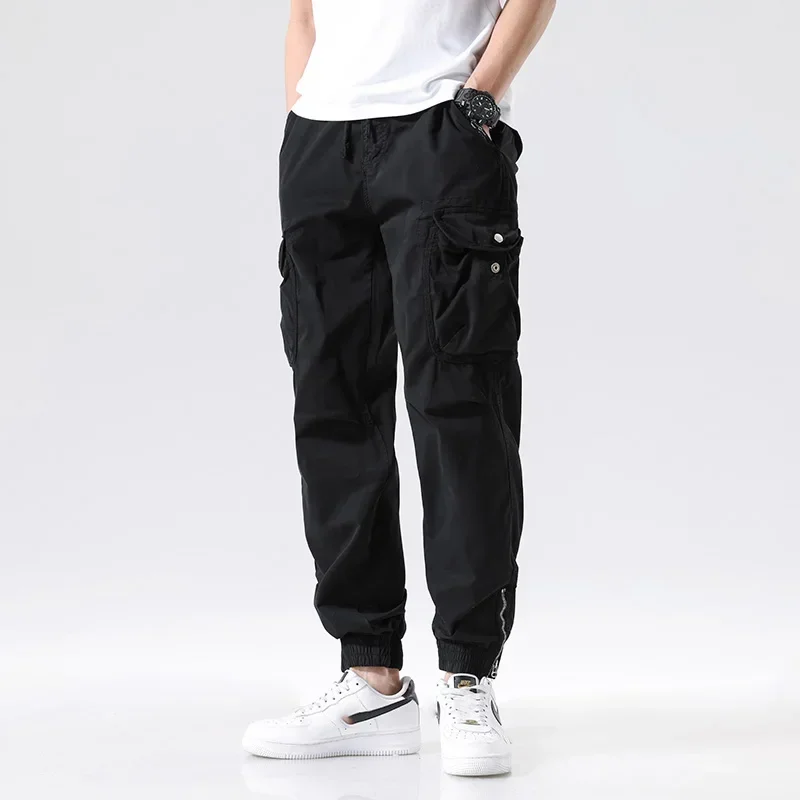 Spring Cargo Pants Khaki Military Personalit Mens Trousers Casual Cotton Tactical Men Big Size Trend Mountaineer Pantalon ASAL