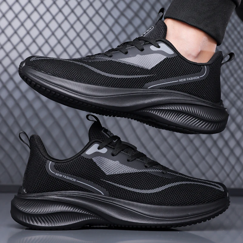 

Модная мужская спортивная обувь, легкие нескользящие дышащие кроссовки с сетчатой тканью, удобные мужские кроссовки для бега, мужские теннисные туфли
