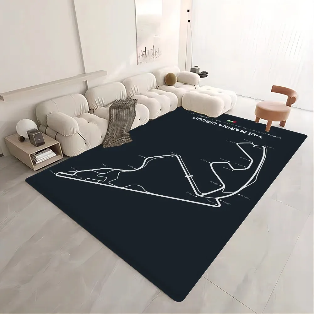 Abstrakt bedruckter Flanell-Teppich, Badezimmermatte, Waschküchenmatte, Dekor für Balkon, Wohnzimmer, Toilettenvorleger