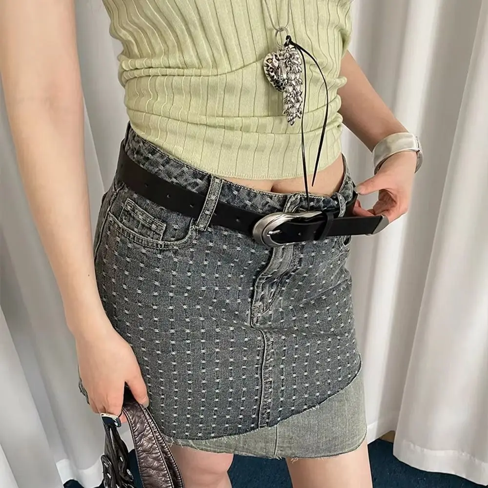 

Trendy American Women's Belt Black Vintage Waist Belt Punk Leather Dress Jeans Belt Spicy Girls
