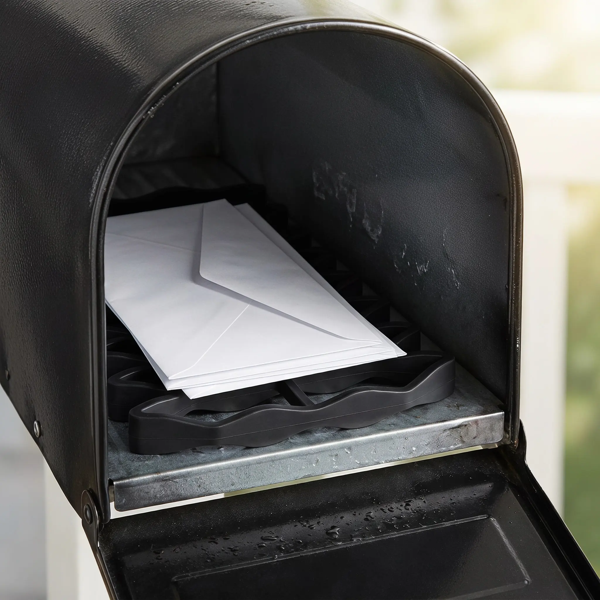 Expandable Silicone Mailbox Waterproof Tray Insert Compartment Liner Rain Guard Drip Tray for Humid Climates