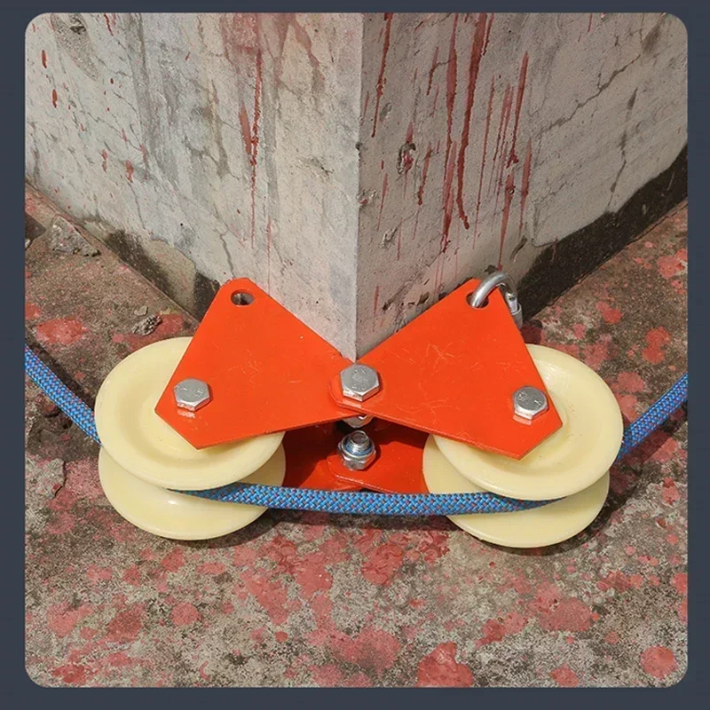 Aerial Work Save Effort Rope Puller Cable Retractor Protector Labor-saving Foldable Wall Corner Rope Pulley Crane Line Collector