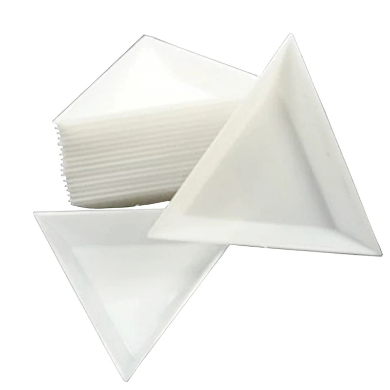 5 Cái/lốc Tam Giác Tấm Móng Tay Trang Sức Hạt Người Tổ Chức Đá Kim Cương Lưu Trữ Màn Hình Khay Nhựa