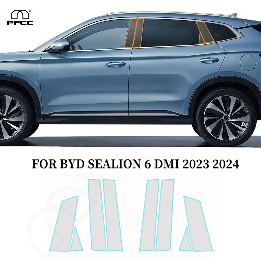 

For BYD SEALION 6 DMI 2023 2024 Car Headlight Rearview B C Pillar TPU Paint Protection Film PPF Transparent Sticker Anti-scratch