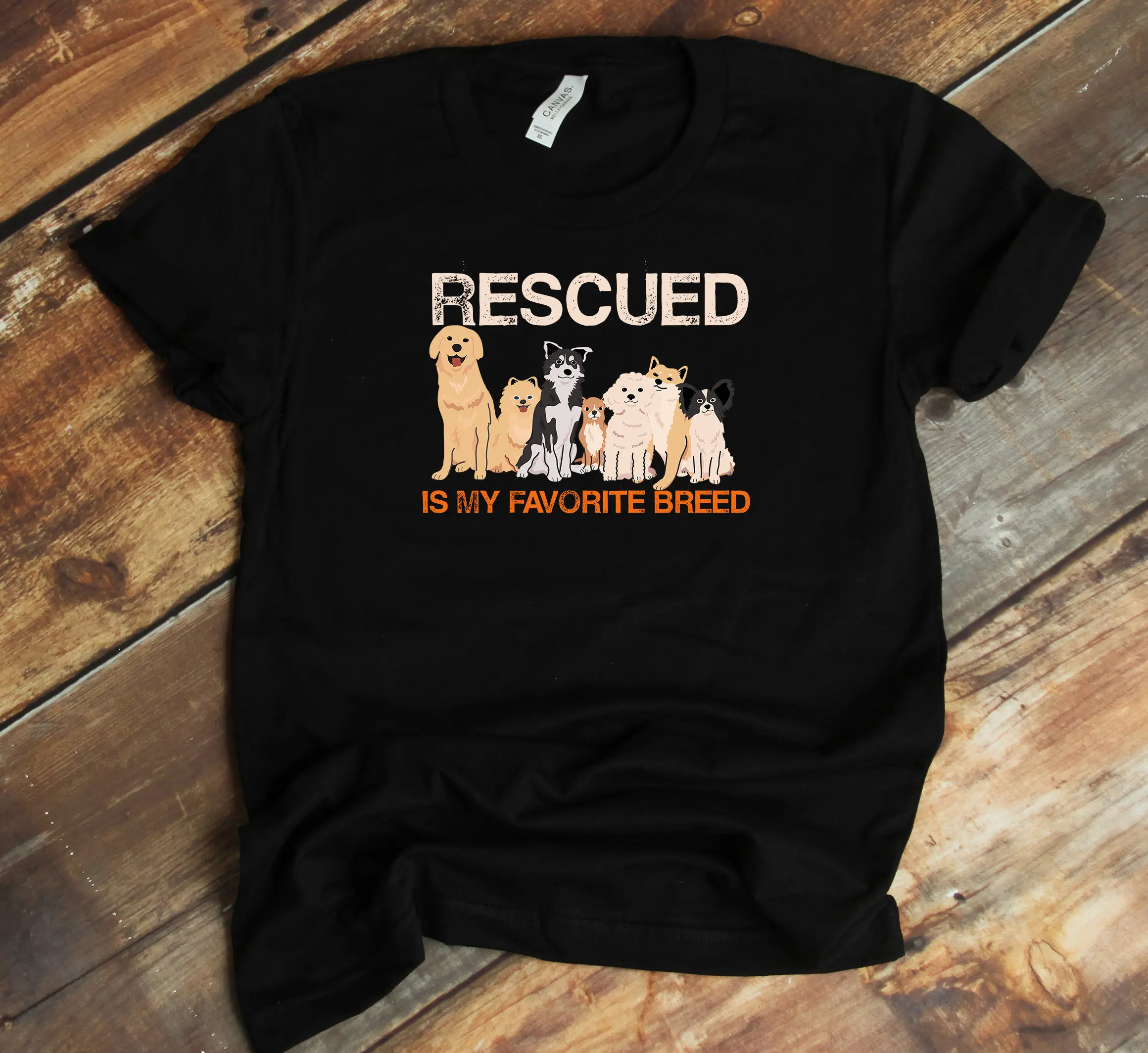 Rescue Dog T Shirt Breed Animal Shelter Support Adoption Canine Lover