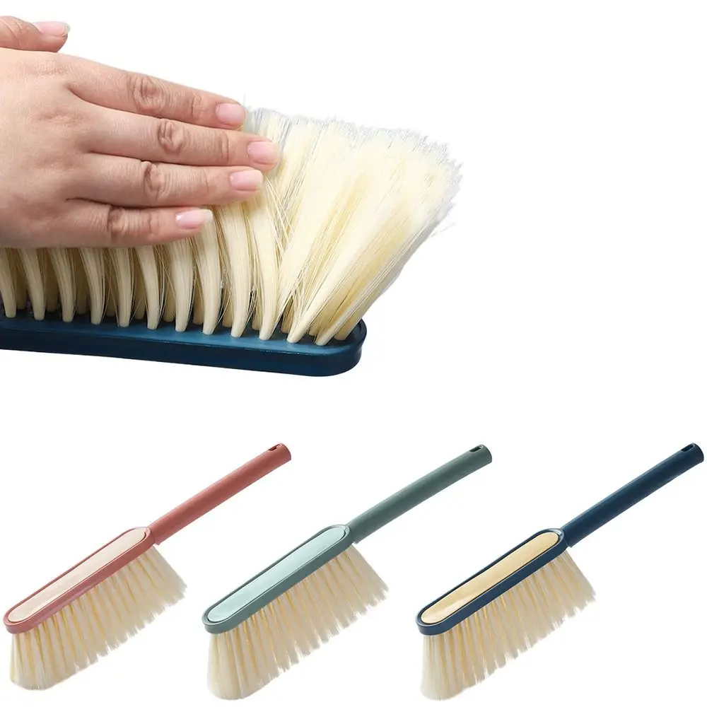 Soft Bed Sweeping Brush Comfort Save Time Long Handle Hand Broom Brush Easy Clean Hanging Hole Furniture Cleaner Car