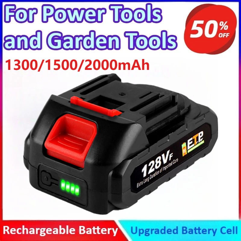 

New 1300/1500/2000 mAh Lithium Battery Pack for Power Tools and Garden Tools display- Compatible with Five-cell battery