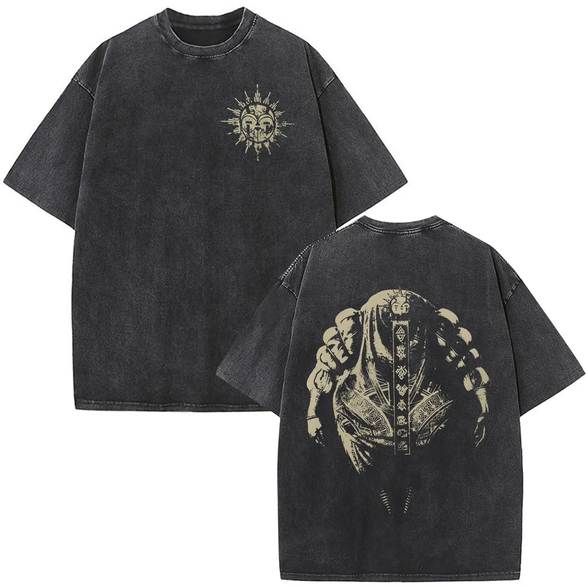 Esquie Clair Obscur Expedition 33 Vintage Washed T Shirts Men's Women Clothing Fashion Oversized Short Sleeve T-shirt Streetwear