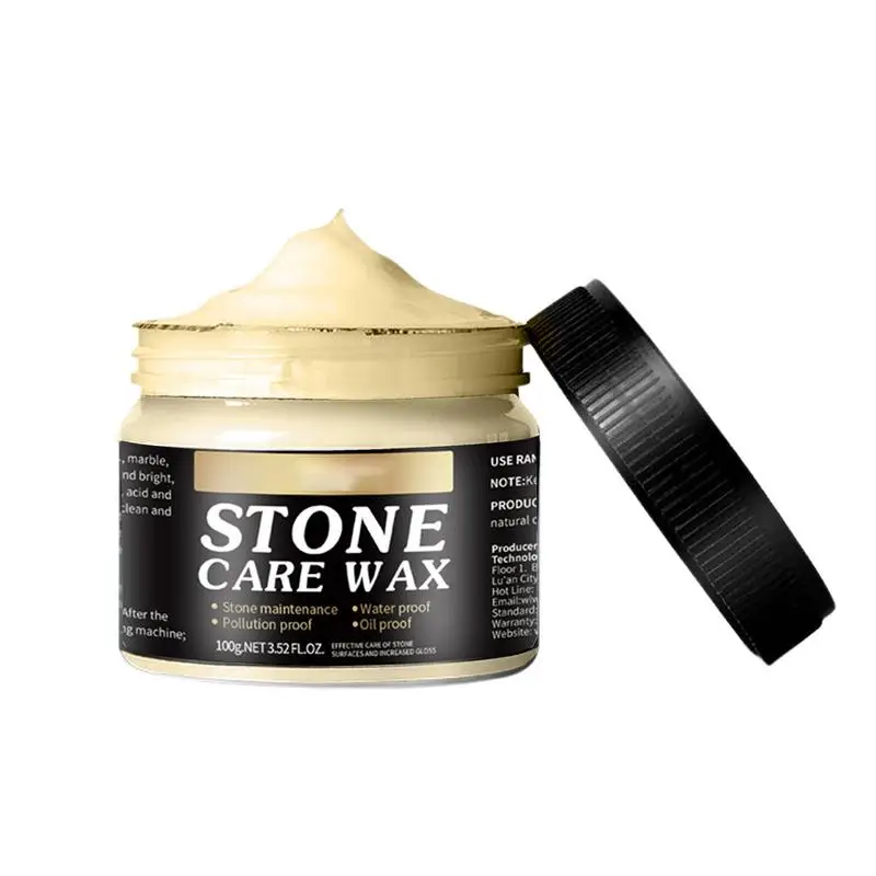 100g Stone Polishing Wax Care Tile Wax Ceramic Paste Stone Floor Glazing Maintenance for Granite Marble Soapstone Quart