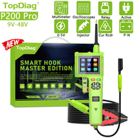 Topdiag P200 Pro Circuit System Tester 9V-48V Power Circuit Probe Kit Vehicle Leakage Detection Oscilloscope Diagnostic Tool