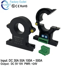 hall effect current transducer clamp ct QNDBK1-21 30A 50A 100A 200A 420mA current sensor split core current transformer 4-20mA
