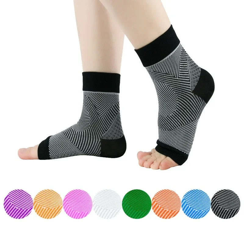 1Pair Plantar Fasciitis Compression Ankle Brace SocksSleeves,Provides Foot & Arch Support. Heel Pain, Achilles Tendonitis Relief