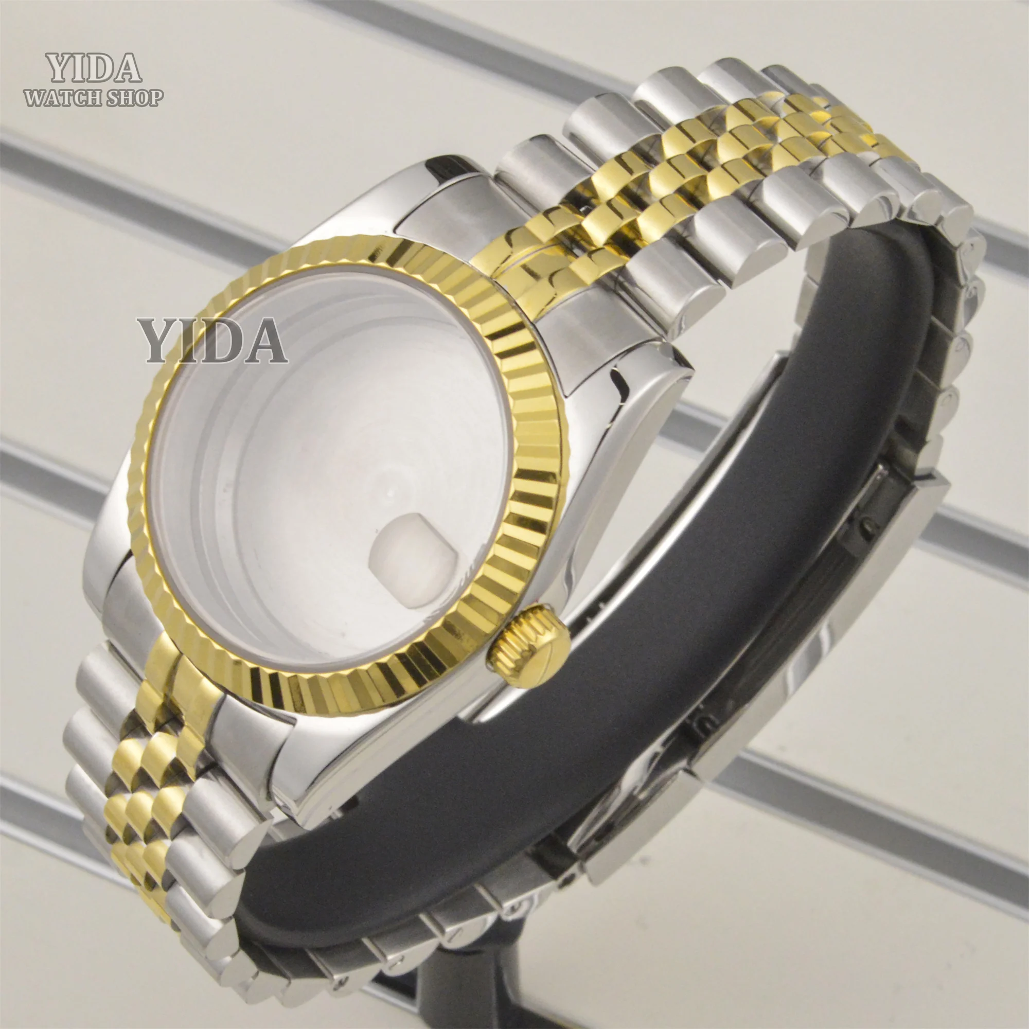 

36/39MM Watch Case Strap Sapphire Crystal Waterproof Case For Datejust NH35 NH36 Automatic Movement Mod Accessories Repair Tools