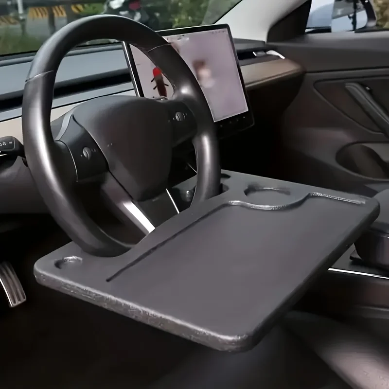 2-in-1 Steering Wheel Tray - Your Car Desk for Meals, Work & Reading. Durable & Universal Fit. Shop Now!