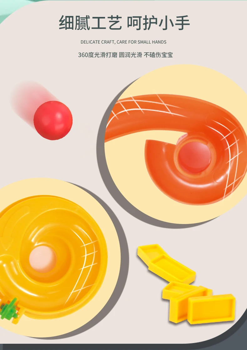 50-142PCS Marble Run Race Track Building Blocks Kids Toys 3D Maze Ball Roll Toy DIY Marble Run Race Coaster Set Christmas Gift