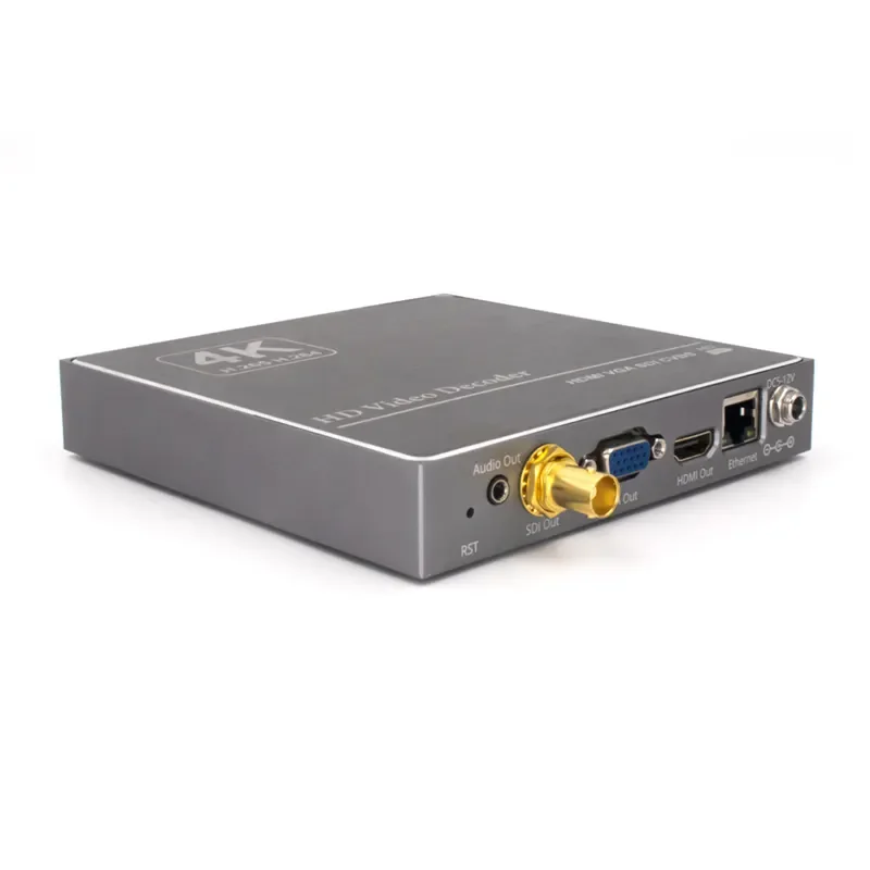 H265 4K HDMI/SDI/VGA/CVBS Video Decoder HTTPS RTSP RTMP UDP M3U8 HLS SRT Video Streaming Decoder