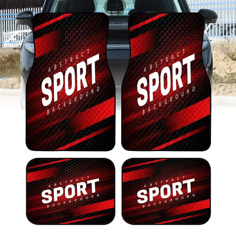 2pcs/4pcs SPORT Cool Car Mats, Suitable For Sedans, Trucks, And SUVs, Make An Ideal Gift Choice. These Durable Mats Are Perfect