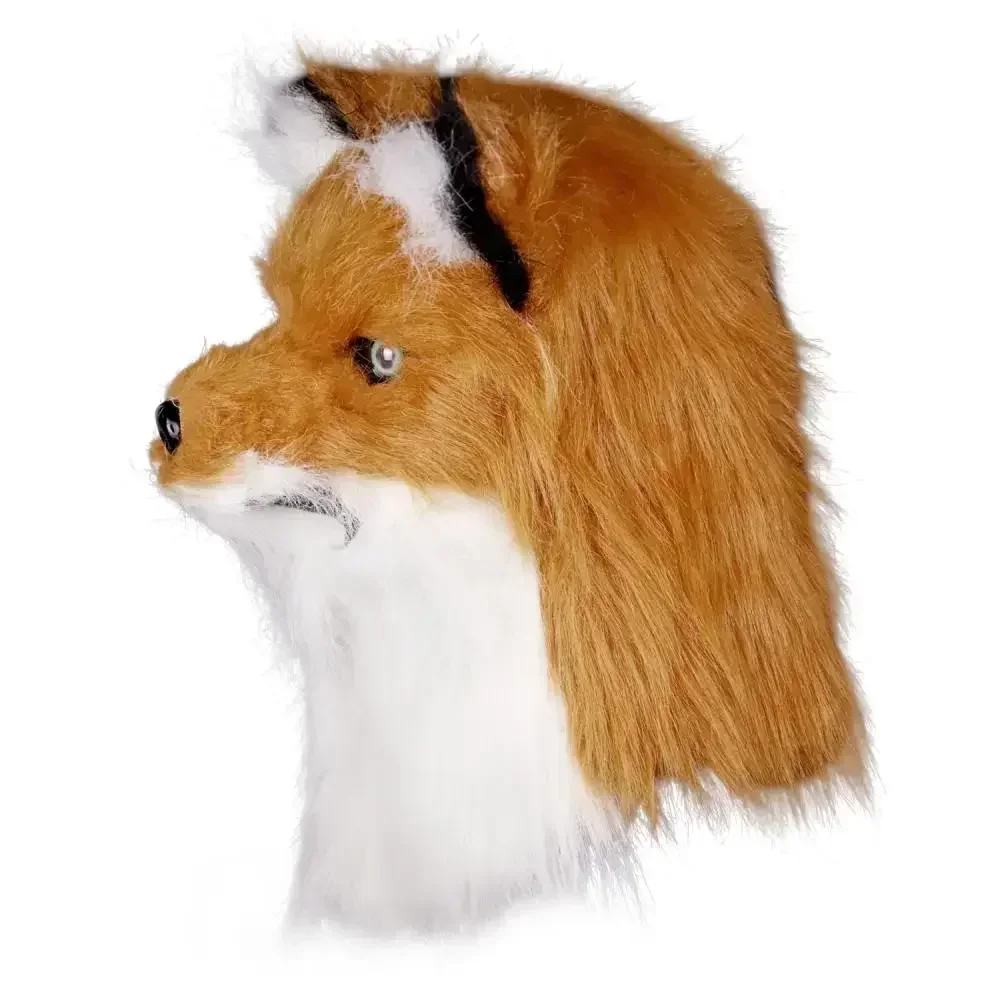 2025 Halloween Movable Mouth Fox Mask Cosplay Party Wolf Masks Plush Faux Fur Suit