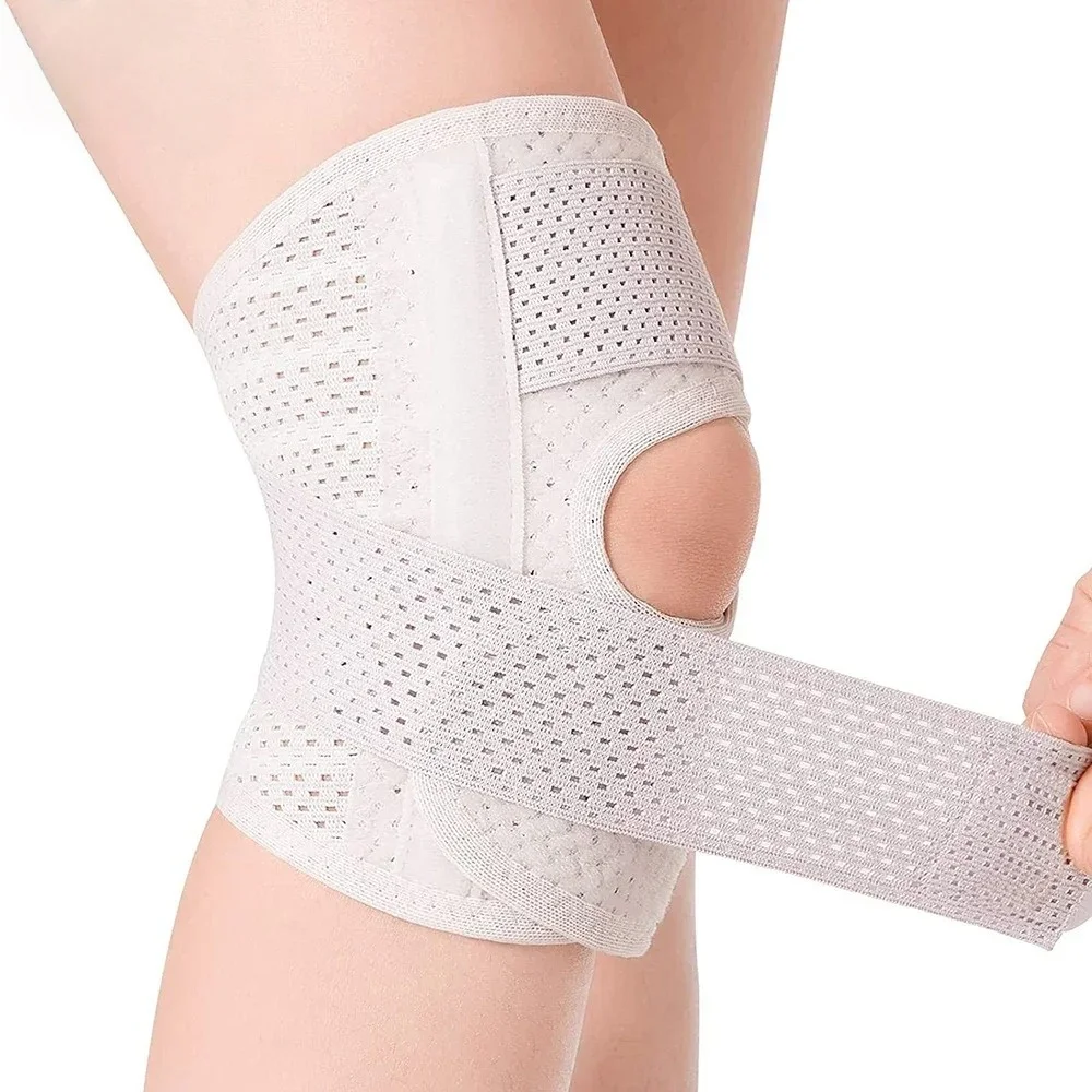 Kniebandage, seitliche Stabilisatoren, Meniskusriss, Knie, Schmerzlinderung, Arthritis, Gelenkstütze, atmungsaktive Linderung von Knieschmerzen