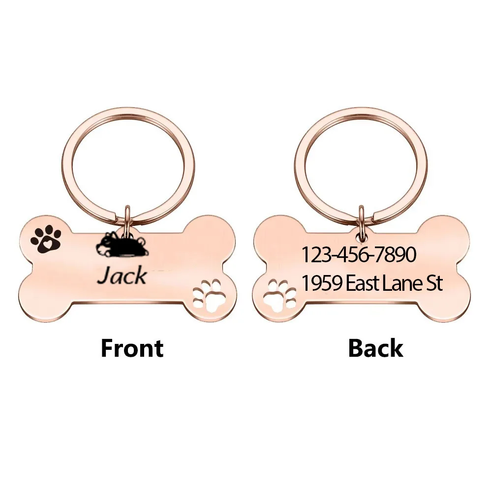 1 pc cute rest dog Pets Name Tags Laser Engraving Dog Tag Personalized Pet ID Tag For Dog