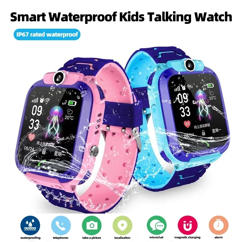 

GPS Q12 Kids Smart 2G часы для звонков водонепроницаемый монитор для матери и детей мальчик девочки SOS детские спортивные цифровые часы трекер