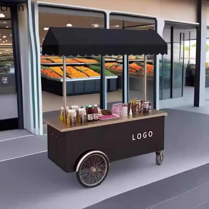 ZMLshopping mall coffee display stand multi-functional event promotion wrought iron float stall outdoor