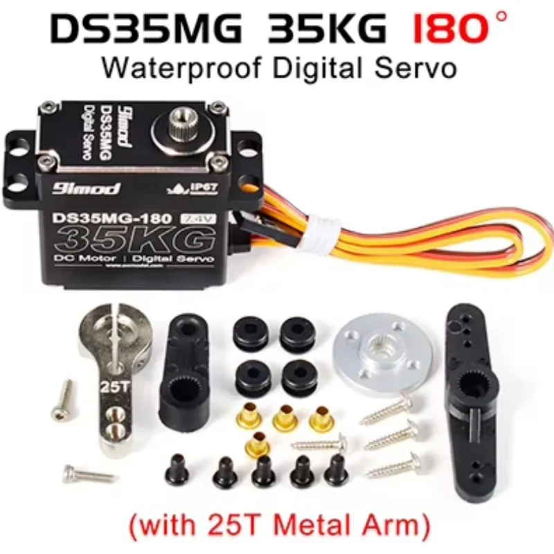 9imod RC Servo 35 kg 45 kg 25 kg 51 kg Metall Wasserdicht Bürstenlosen Servomotor Für Servo RC 1/10 1/8 Traxxas TRX4 Axial SCX10 RC Auto