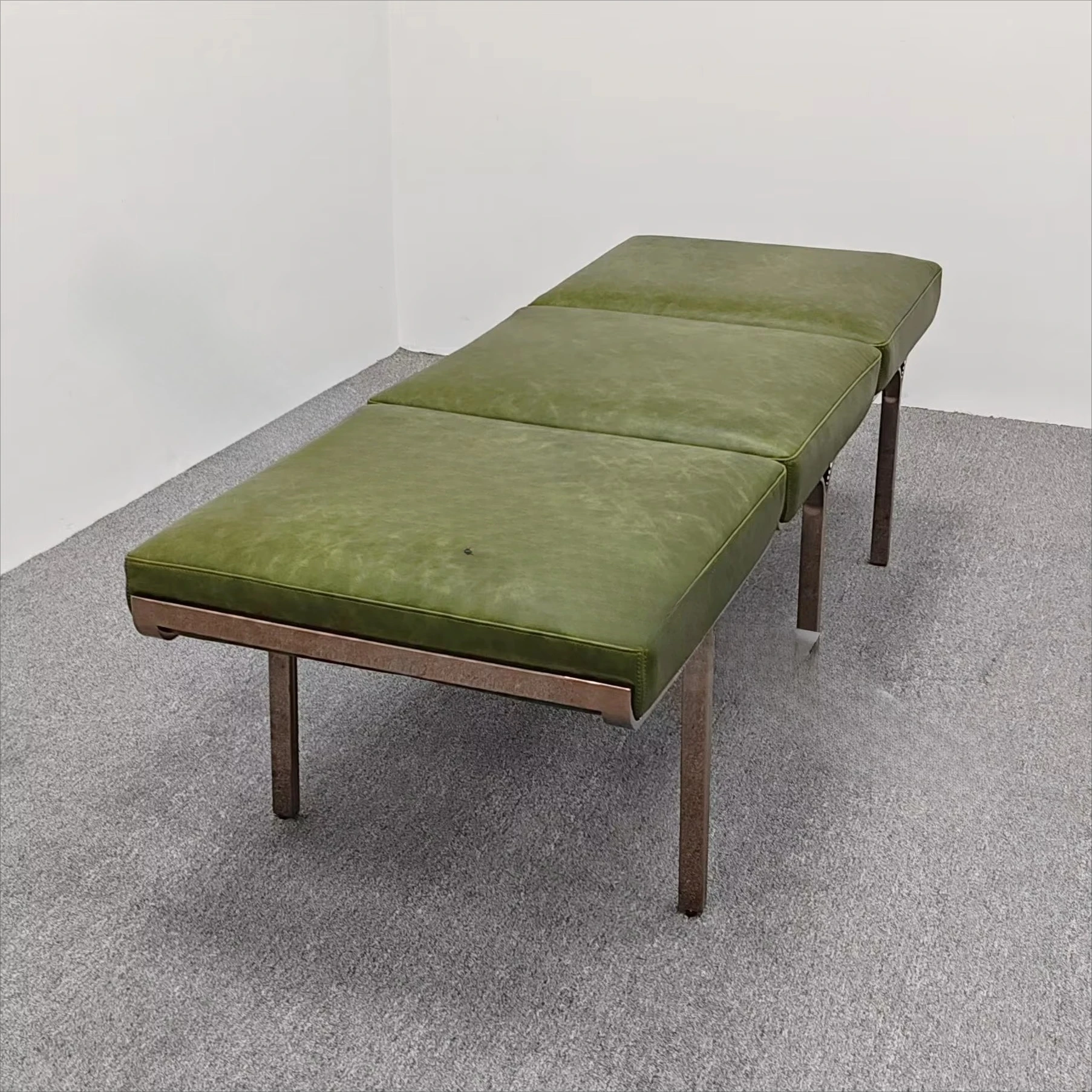 Metal base bench custom material living room bedroom bedside upholstered bench