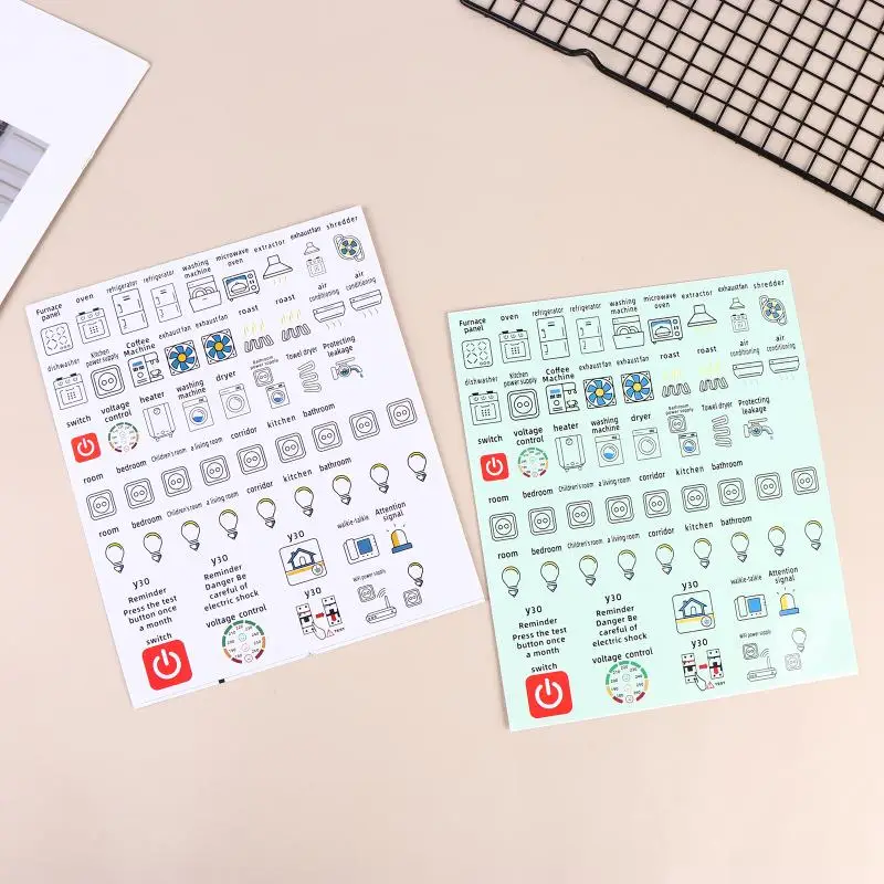 Waterproof Electrical Box Sticker Label 2 5Pcs English Version for Breaker Panels Easy to Read for Safety Identification