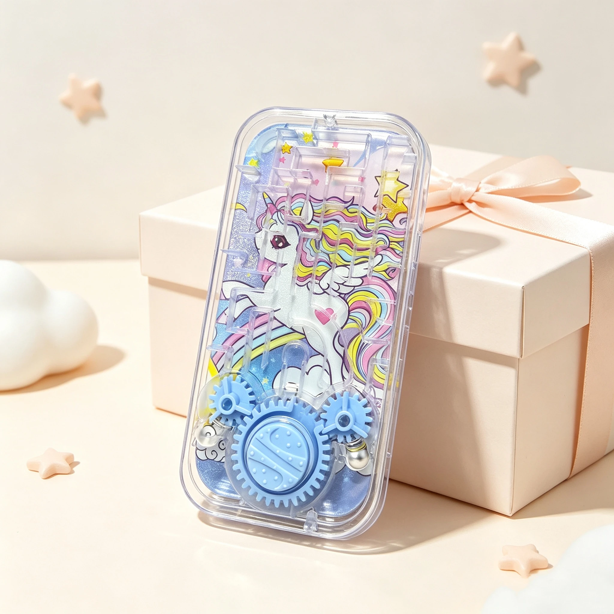 Unicorn Handheld Maze Ball Game Rotating Gear Control Labyrinth Puzzle Portable Educational Sensory Fidget Toy Stress Relief Gif