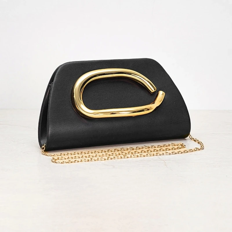 

Женская вечерняя сумка для вечеринок и банкетов, сумка через плечо с цепочкой, роскошная дизайнерская сумка-клатч с золотой металлической пряжкой, модная сумка на плечо, кошелек