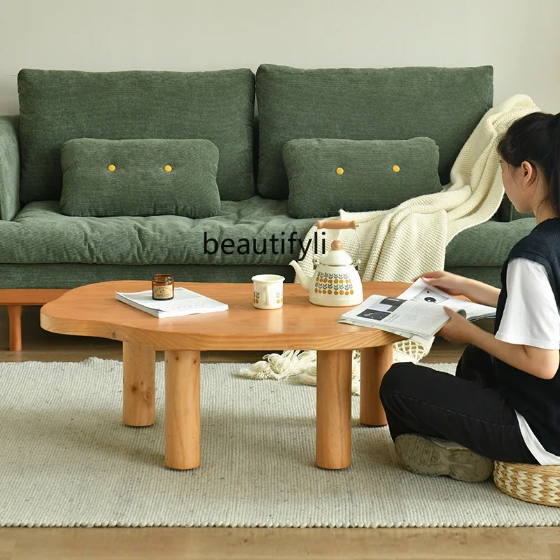 

LHY26 ss zq Small Apartment Home Living Room Sofa Side Table Nordic and Japanese Style Low Table Cloud Tea Table