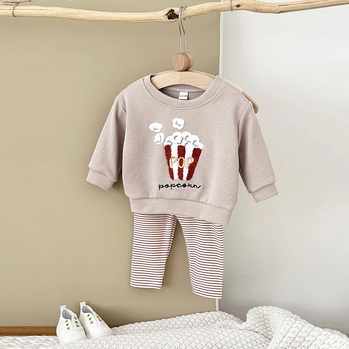 2024 Herfst Pasgeboren Baby Sets Baby Meisjes Taart Borduren Trui Shirt Lange Mouw Top + Broek Leuke Peuter Outfit 2 stuks Lente