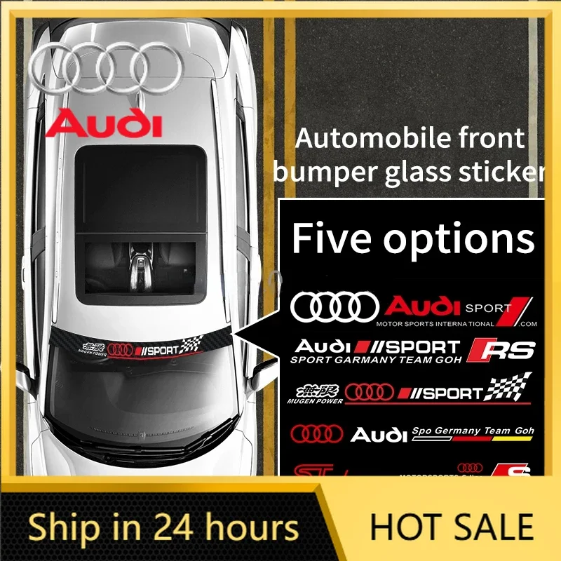 

Новая наклейка на лобовое стекло автомобиля 135*20 мм, значок Audi, для самостоятельной установки, подходит для Audi A1, A2, A3, A4, A5, A7, Q2, Q3, Q5, Q7, C.