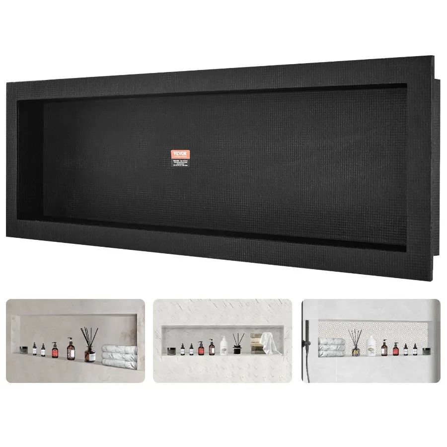 

Shower Niche Ready for Tile 16 x 50 Single Shelf Organizer Square Corners Wallinserted Niche Recessed Sealed Protection Modern