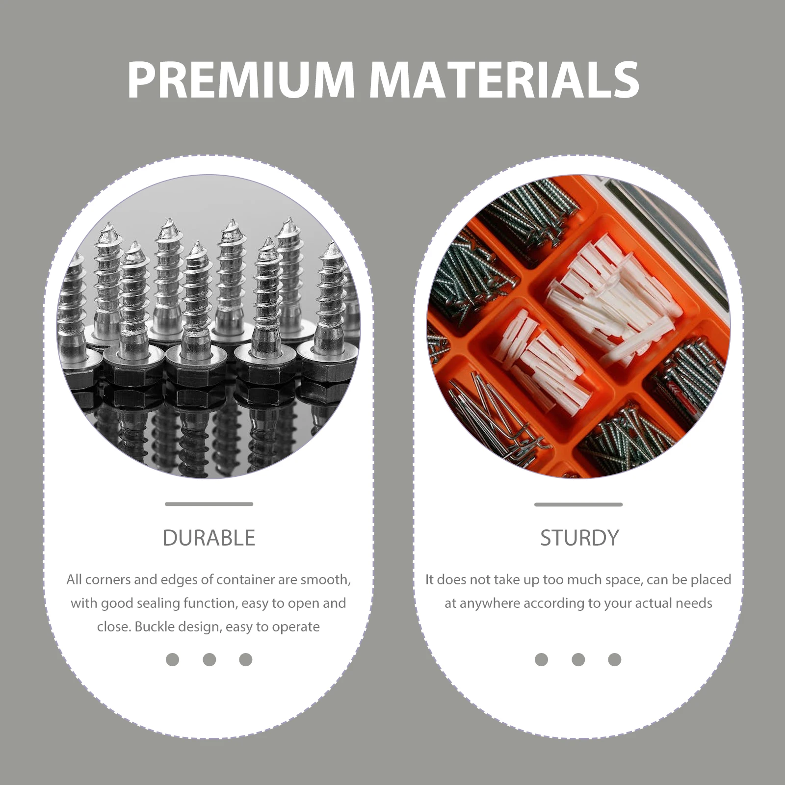 

Clear Lid Tool Parts Box Portable Plastic Storage Container Multi-Function Screw Organizer Hardware Fasteners Nut For