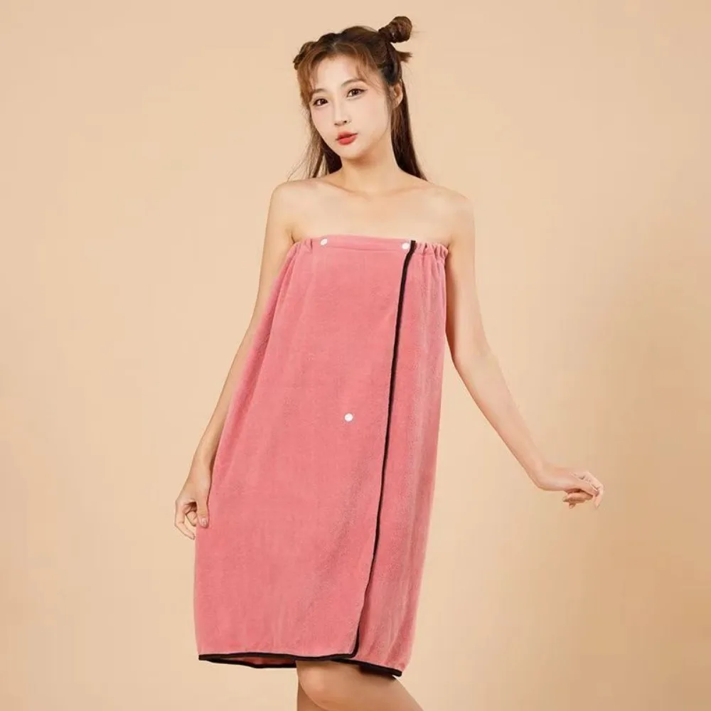

Bathroom Supplies Microfiber Lady Bathrobe Soft Thickened Wrap Shower Skirt Quick-drying Comfortable Spa Bathrobes Home