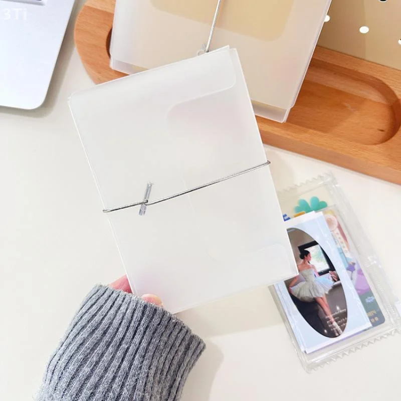 Fotokaarten Frosted Opbergdoos Met Touw Nail Art Display Houder M5 Notebook Materiaal Organizer Draagbare Album Manicure Tool DIY