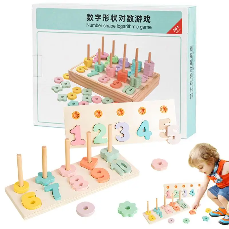 

Montessori Math Shapes Puzzle Toys Preschool Educational Learning Montessori Toys Puzzles Number Matching Shape Counting Stacker