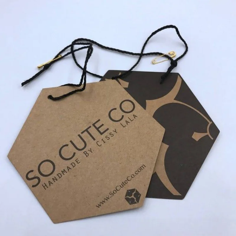 200 pieces (custom)Custom logo cardboard paper hang tags clothing in casual dresses