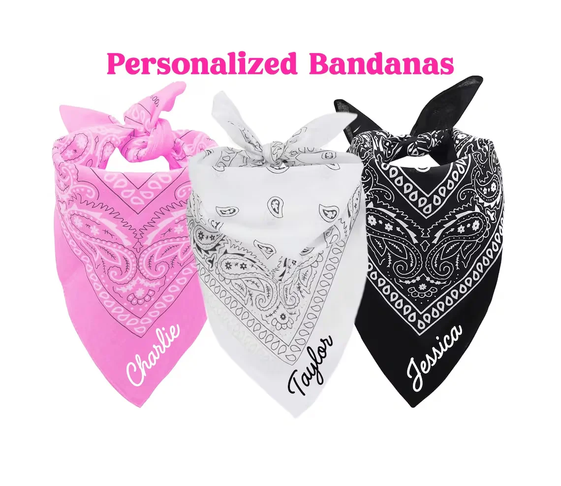 Personalisierter Name Western Cowgirl Bandana Howdy Nashville Partygeschenke Bachelorette Outfit Disco Last Rodeo Festival Zubehör