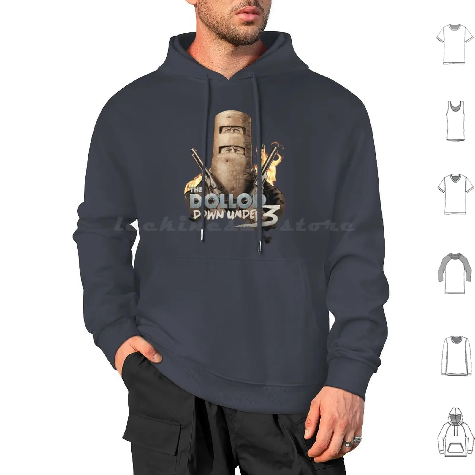 The Dollop Down Under 3 T Hoodie cotton Long Sleeve The Dollop Dave Anthony Gareth Reynolds Fosdike