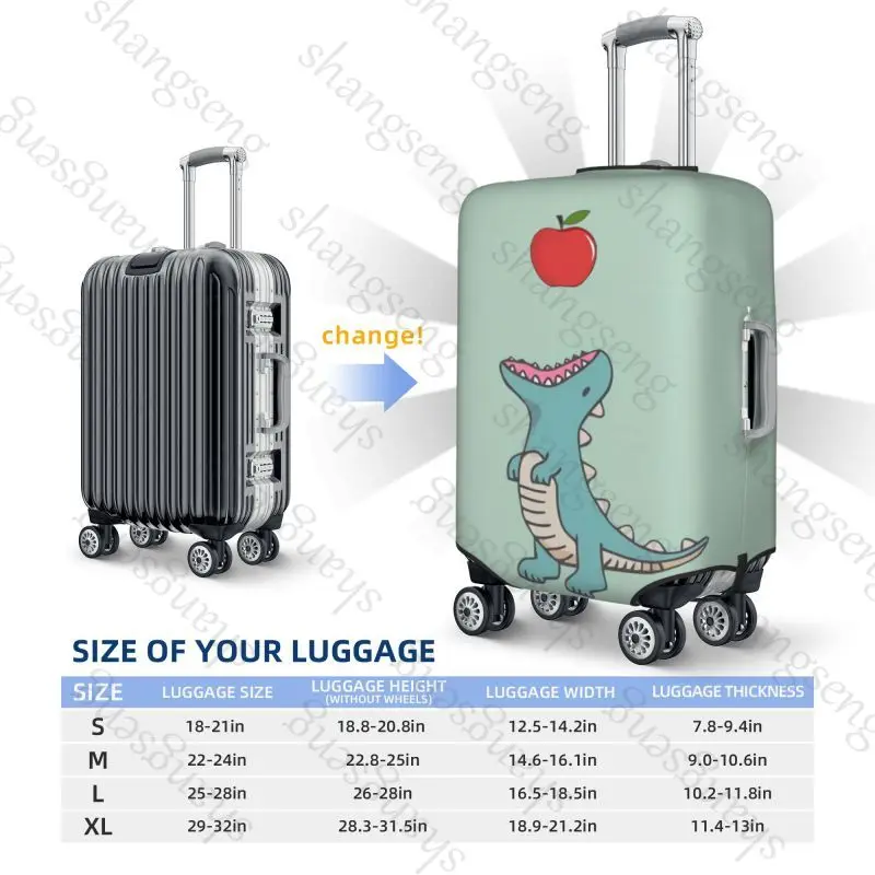 Dinosaur cartoon cute Print Thick Elastic Luggage Protective Cover Zipper Suit For Bag Suitcase Covers Trolley Cover Travel