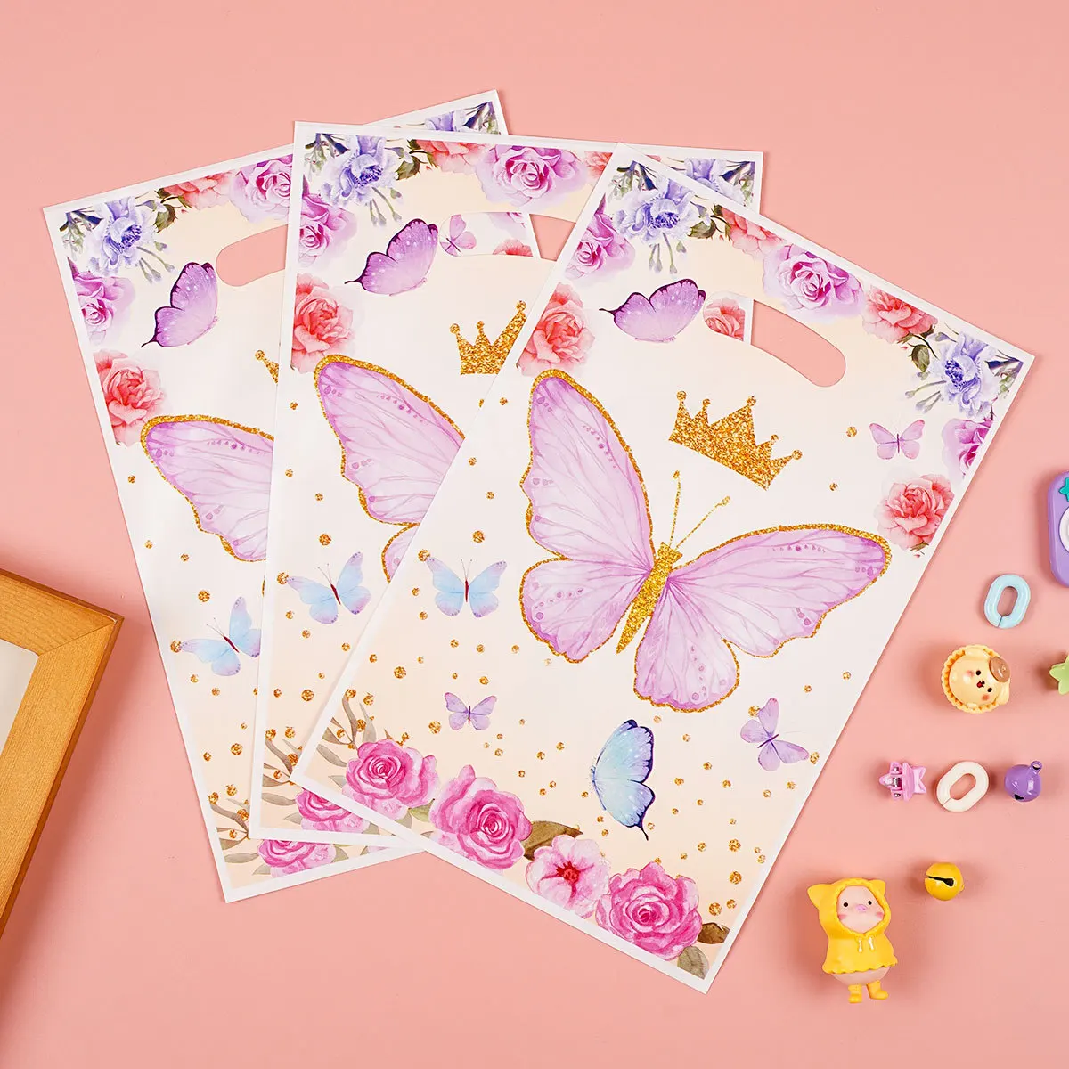 10/30/50 stücke Schmetterling Krone Geschenk Taschen Handtasche Candy Tasche Party Decor Kinder Hochzeit Geburtstag Baby Shower Party gefälligkeiten Liefert – Detail 5