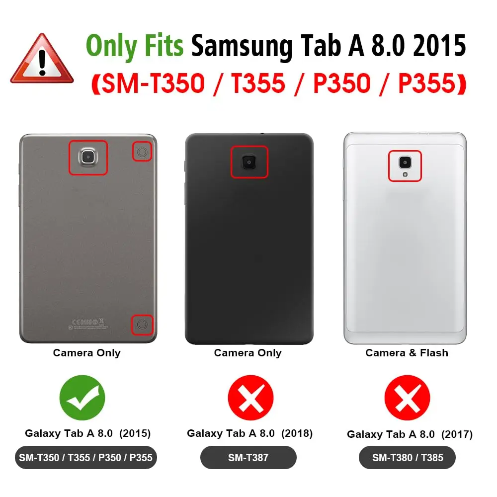 For Samsung Galaxy Tab A 8.0 (2015) T350 T355 P350 P355 Case Three Fold Voltage Protection Case
